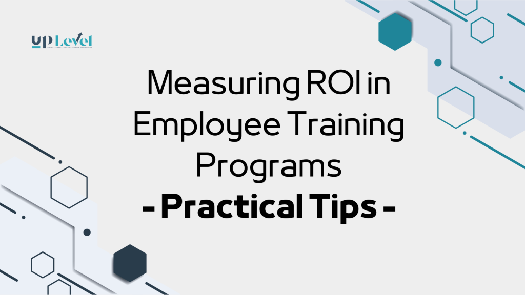 Measuring ROI in Employee Training Programs: Practical Tips. An image illustrating the importance of training and development in organizations, with design elements reinforcing the message